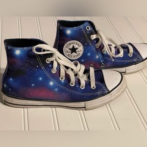 Converse hightop galaxy shoes